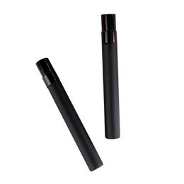 Wholesale 100 Pieces/Lot 10ML Portable Black Matte UV Glass Refillable Perfume Bottle With Aluminum Atomizer Empty Parfum Case Rrvlw