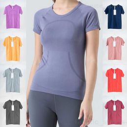 Yoga Lady Running Swiftly Tech Short Sleeve Sports Tshirt Woman Training Tops Breathable Outdoor T-Shirts Swift Speed Stretch Tee Shirt Round Neck