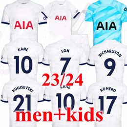 Men Kids 23 24 Tottenham Son Bergwijn Soccer Jersey 2023 2024 Richarlison Football Shirt Perisic Lenglet Romero Reguilon Kulusevski