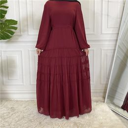 Ethnic Clothing Ramadan Women Dresses Chiffon Caftan Arab Prayer Burqa Robe Islamic Muslim Loose Abaya Kaftan Pakistan Coatumes