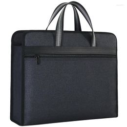 Briefcases Document Bag Portable A4 Multi-layer Canvas Zipper Filling Product High-Capacity Office Men Women Business Briefcase File Folder