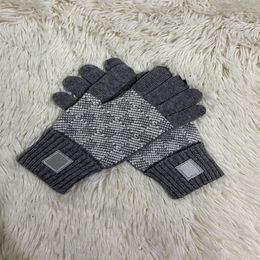 2022 Black gray Cashmere gloves warm in autumn Gloves For Women Designer Ladies Letters Print Embroidered Mittens for Women Fashio306x