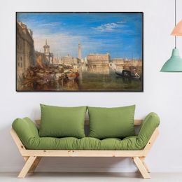 Marine Paintings Joseph William Turner Bridge of Sighs Ducal Palace Handmade Canvas Art Contemporary Restaurant Decor