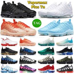 TOP Tn Plus Running Shoes Men Women Tns Triple Black White Cherry University Blue Light Bone Cool Grey Mens Trainers Sport Sneakers Size 36-47