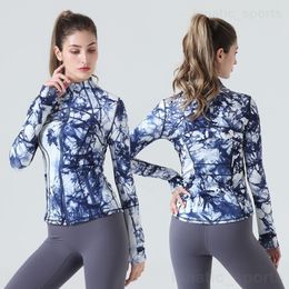 Lu Align Lu Define Camouflage Yoga Jackets Clothing Lady Solid Zip Up Workout Coat Jacket Running Camo Sportswear Clothes Long Sleeve Thin Woman