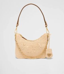 Totes Designer Bags Luxury Women Straw bags Hobo Casual Tote Handbag Chain Purses Hollow Summer Beach Vacation Shoulder Bag Chain Purses Little Fresh Girl