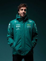 New Season Mens Jackets Official Aston Martin Jacket Coat Amf1 2024 Mens 14 Fernando Alonso Jack Fans F1 Formula 1 Racing Suit Moto Windproof