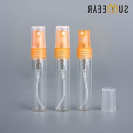 100Pcs/Lot 5ml Sample Spray Bottle Parfum Travel Perfume Portable Empty Cosmetic Case With Plastic Pump for Gift Tkgsb