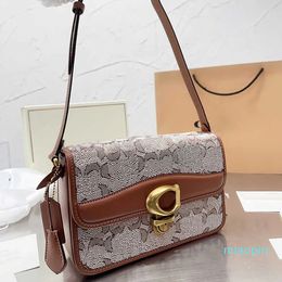 Print Designer Women Shoulder Messenger Bag Bumbags Underarm Tote Bag 4 Colors Leather Handbags Brown Crossbody bags Purses