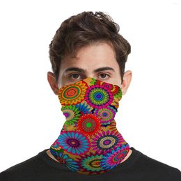 Bandanas Colourful Mandala Bandana Retro Bohemian Print Windproof Streetwear Neck Tube Fishing Hip Hop Head Wrap