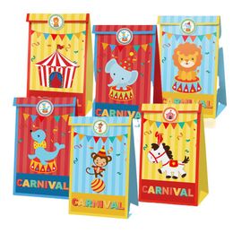 Packing Bags Mexico Circus Elephants Carnival Party Bag Birthday Candy Gift Paper 22X12X8Cm Drop Delivery Otfje