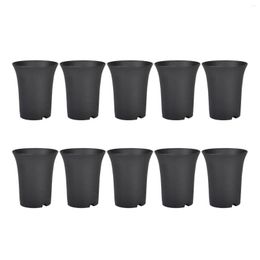 Jewellery Pouches 10PcsBlack Round Flower Pots High Waist Deep Are Perfect For Indoor And Outdoor Plants Seeds Vegetables