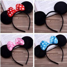 Wholesale 6 Colour Girls Accessories Mouse Ear S Headband Children Band Baby Kids Cute Halloween Christmas Cosplay Headdress Hoop