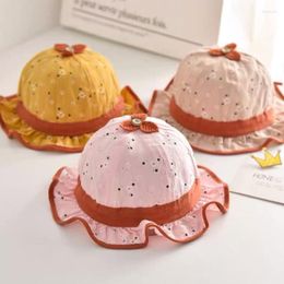 Hats Fisherman's Hat Lovely Princess Cotton Girl Spring And Autumn Floral Adjustable Size Simplicity Lace Fashion Quiet Elegant Trend