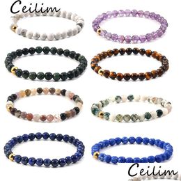 Chain Agate Tiger Eye Natural Stone Bracelet Energy Strand Jewelry For Women Men With Wholesale Options Drop Delivery Bracelets Dhfr5