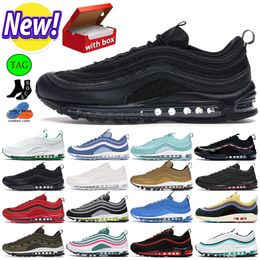 With box Cushion Running Shoes Men Women Triple Black White Gold Sliver Bullet Sean Wotherspoon Satan Jesus Bred Metallic og Mens Trainers Outdoor Sneakers size 36-45