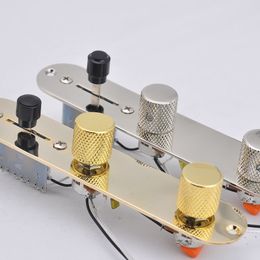 1 Set Electric Guitar Wiring Harness ( 2x 250K Pots + 3-Way Switch + Epi Jack ) with Control Plates for TL