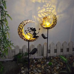 Garden Decorations Outdoor Solar Lawn Lights LED Solar Moon Flame Fairy Lights Solar Garden Decorative Lamps for Garden Park Courtyard Lawn Pathway 230609