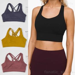 Lady Bodybuilding Yogas Bras Cross Sport Tank Brassiere With Chest Pad Workout Top Underwear Women Running Underwear Buttery Soft Vest