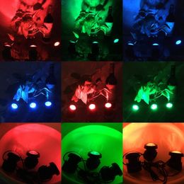 LED Powered Lamp Outdoor RGB Colour Changing Solar Spotlight IP68 Waterproof Solar Light Landscaping for Garden