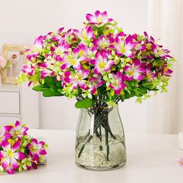 Decorative Flowers Artificial Flower Pography Props Diy Bouquet 7-pronged Silk Broccoli Lily Combination Party Dressing