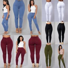 Womens Pants Capris Women Denim Skinny Jeggings High Waist Stretch Jeans Slim Pencil Trousers 230609