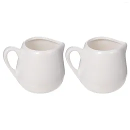 Dinnerware Sets 2pcs Creamer Pitcher Sauce 70ML Tiny Syrup Coffee Jug Server Dispenser Serving For Iced