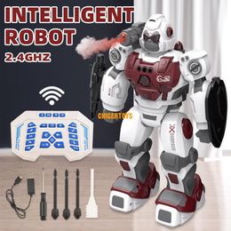 Intelligent Programming Auto Demo Remote Control Robot Touch Sensing Launch Missile Singing Dancing RC Spray Orangutan Model Toy