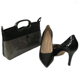 Dress Shoes Selling Black African And Bag To Match Women Handbag With Comfortable Heel High Heels All-match Style