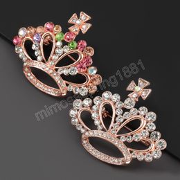 Fashion Creative Metal Bow Flower Rhinestone Brooch Girls Pop Party Pin Jewellery Corsage Accessories