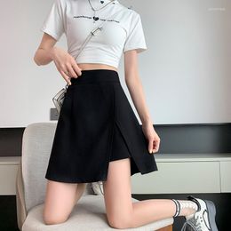 Skirts Korean Versatile Irregular Micro Mini Skirt Women Sexy Y2k High Waist A-line Short Casual Preppy Style Streetwear Summer
