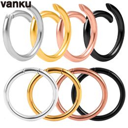 Pins Brooches Vanku 2pcs Punk Stainless Steel Round Heavy Ear Weight Clip Expanders Gagues Stretchers Piercing Earrings Body Jewelry 230609