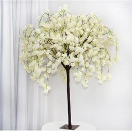 Decorative Flowers Weeping Cherry Blossom Wishing Tree Artificial Flower Plants Wedding Table Centerpiece Store El Christmas Home Decor