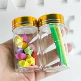 Storage Bottles 50ml Glass Candy Box With Gold Aluminum Screw Cap Wedding Gift Jars Party Decoration 24pcs