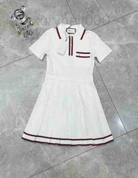 Basic & Casual Dresses designer 23 Summer New Academy Style Simple and Fashionable Reduced Age British Ladies Polo Dress BVE6