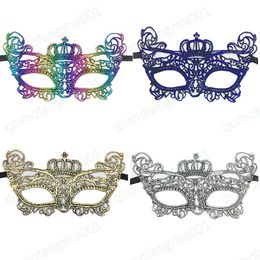 Lace Dancing Party Mask Halloween Props Sexy Laces Mask Venetian Masquerade Decorations Half Face Mask Woman Lady Crown Masks