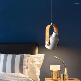 Pendant Lamps Modern LED Light Bedroom Bedside Small Chandelier Bar Lamp TV Background Single Head Hanging Home Decor Loft Lights