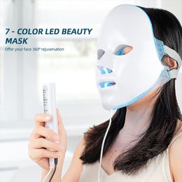 Face Care Devices Home 7 Colours Led Mask Pon Skin Rejuvenation Wrinkle Acne Remover Tools Full Beauty 230609