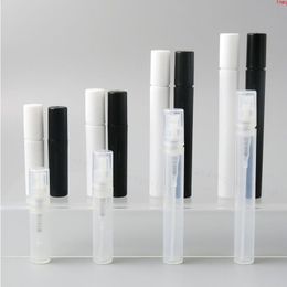 2ml 3ml 4ml 5ml Empty PP Plastic Perfume Mist Sprayer Bottles 1/10OZ 1/6OZ Mini Travel Black White Clear Spray Vialshigh qty Jldnu