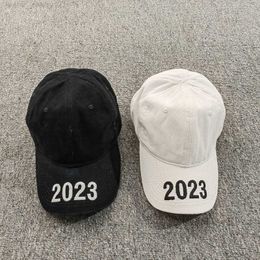 2023 New Digital Embroidery Baseball Cap Fashion Trend Spring Autumn Men Women Outdoor Leisure Cap British Unisex Hat BQ1560