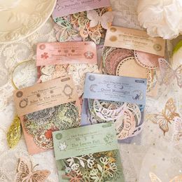 30pcs/pack Decor Scrapbook Hollow Lace Materials Paper Combo Kit DIY Junk Journal Collage Po Vintage Stationery