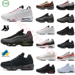 men women running shoes 95 Triple Black White yellow Neon Light Blue Solar Red Smoke Grey Midnight Navy outdoor sprots sneakers big size 12 46