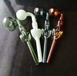 Glass Pipes Smoking Manufacture Hand-blown hookah Colourful Beauty Curved Pot new