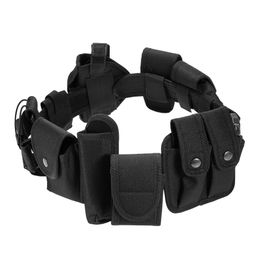 Lixada Outdoor Men Belt Multi-function Tactical Belt Security Militar Duty Utility Belt Equipment with Pouches Holster Gear249Z