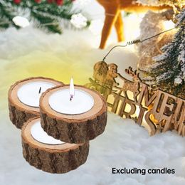 Candle Holders 12pcs Centrepiece Stand Tealight Wooden Holder Vintage Candlestick Party Dinning Table Wedding Birthday Gift