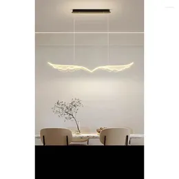 Chandeliers Led Pendant Lamp Art Light Modern Simple Wing Restaurant Crystal Room Decor Kitchen