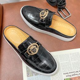 New Black Mens Vulcanize Shoes Brown Stone Pattern Slip-On Sneakers Spring/Autumn Mens Shoes Size 38-47 Free Shipping