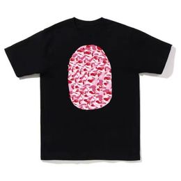 23 Bape Summer Designer Mens T-shirts Tees Side Double Sided Camouflage Shark Tshirts Clothes Graphic Colorful Cashew Lightning Luminous Cotton Ape Shirts 468