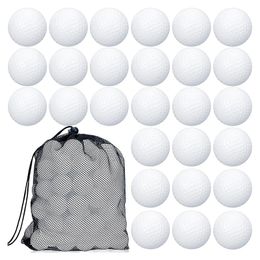 Golf Balls 100 Pcs Practise Ball Hollow Plastic With Mesh Drawstring Storage Bags For Training p230609
