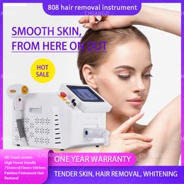 New in Diode Laser Hair Removal Machine 755/808/1064nm 3 Wavelengths Cooling Head Painless Laser Epilator Face Body Hair Removal